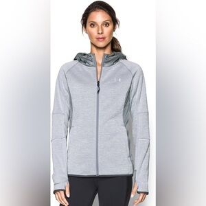 Under Armour Storm1 Hybrid Full Zip Hoodie Jacket Gray Fleece Medium